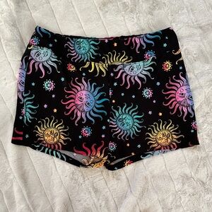 No Boundaries Multicolor Sunburst Bike Shorts